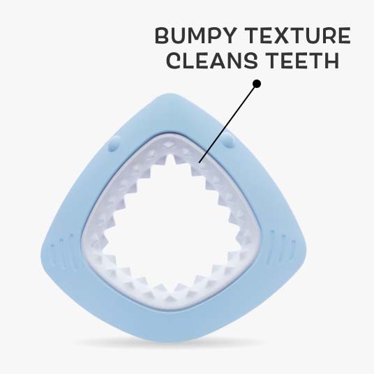 Super Chewer toy with bumpy texture to clean teeth